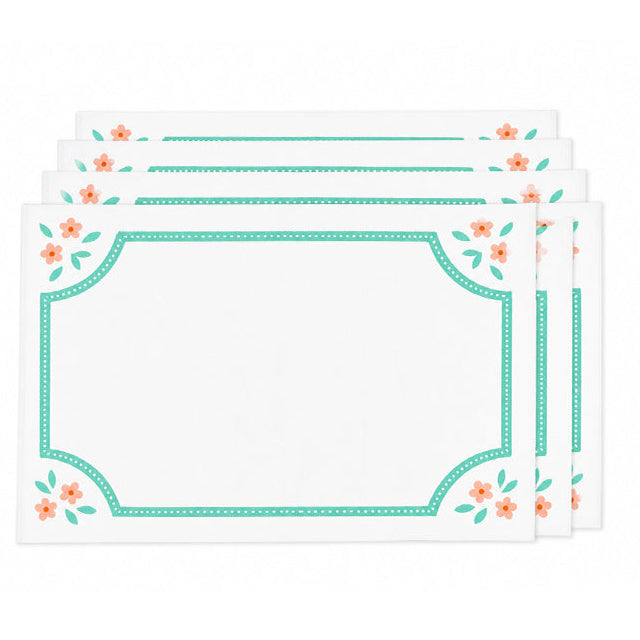 Teal Rosalie Placemat