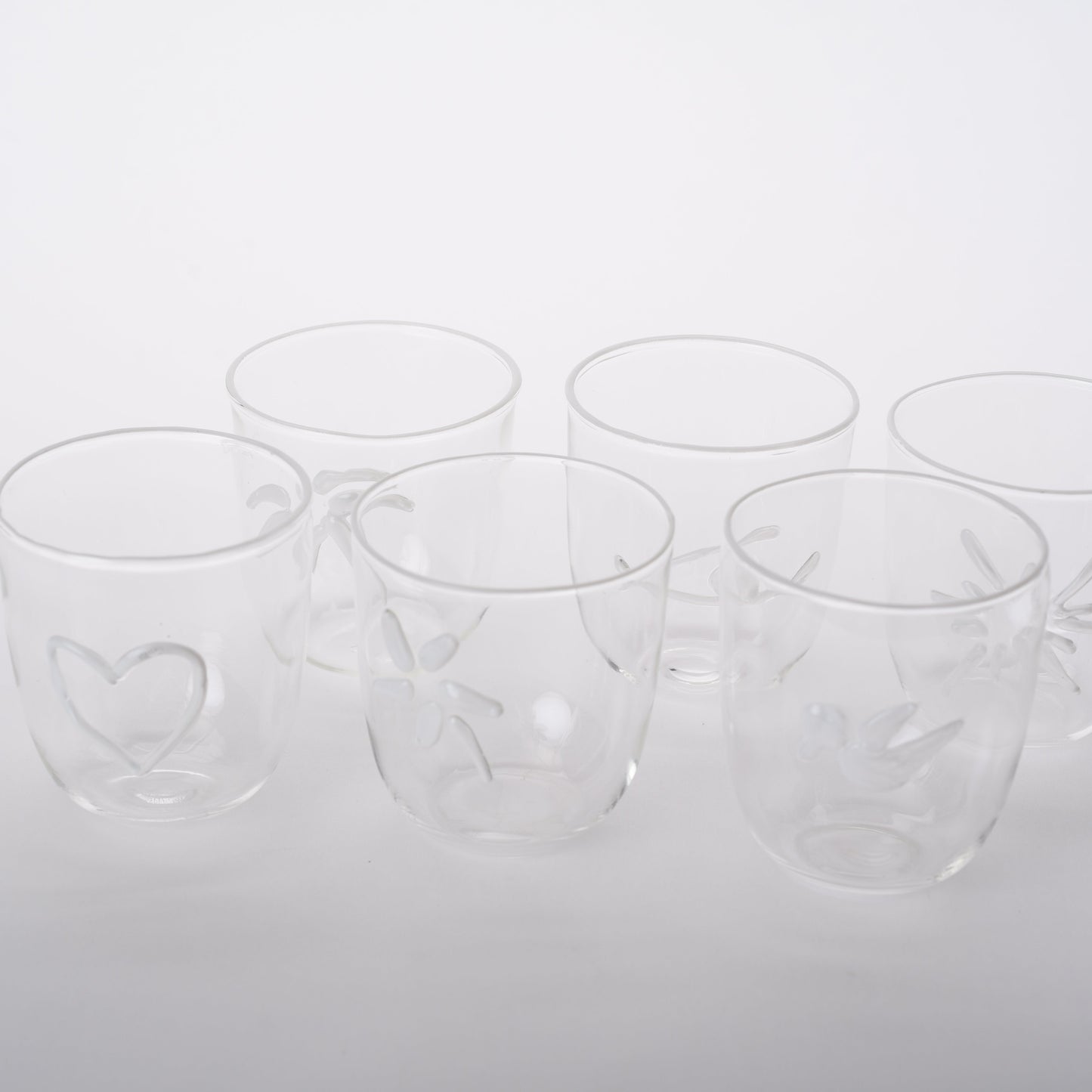Glass Coffee/Tea cups (set of 6)