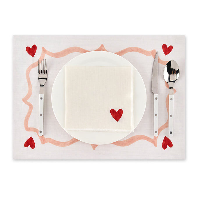 Frosted Heart Napkin