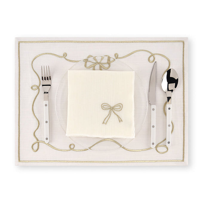 Gold Bow Charm Placemat