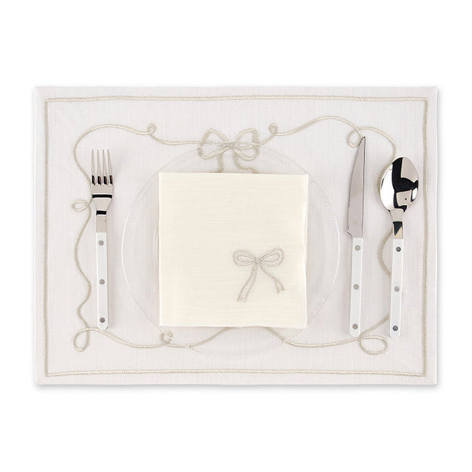 Silver Bow Charm Placemat