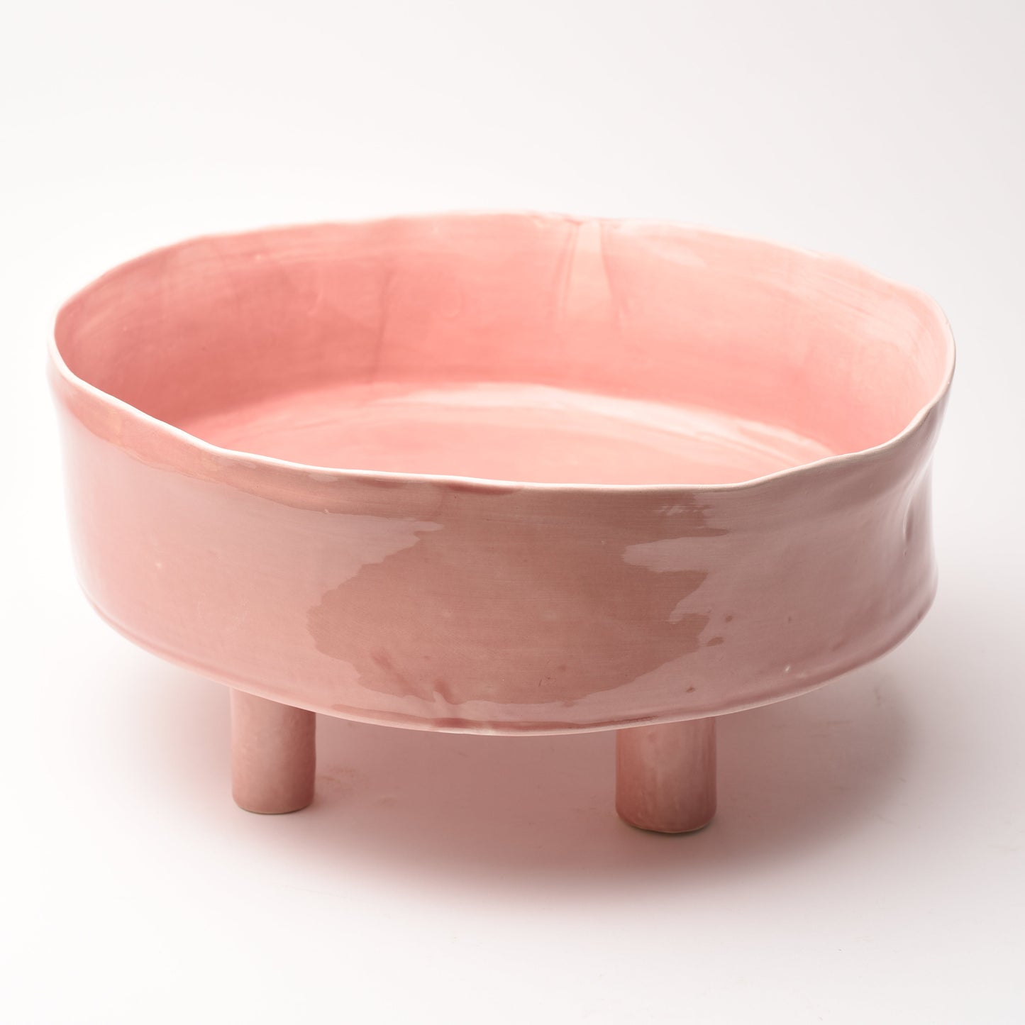 Ceramic elevated round bowl