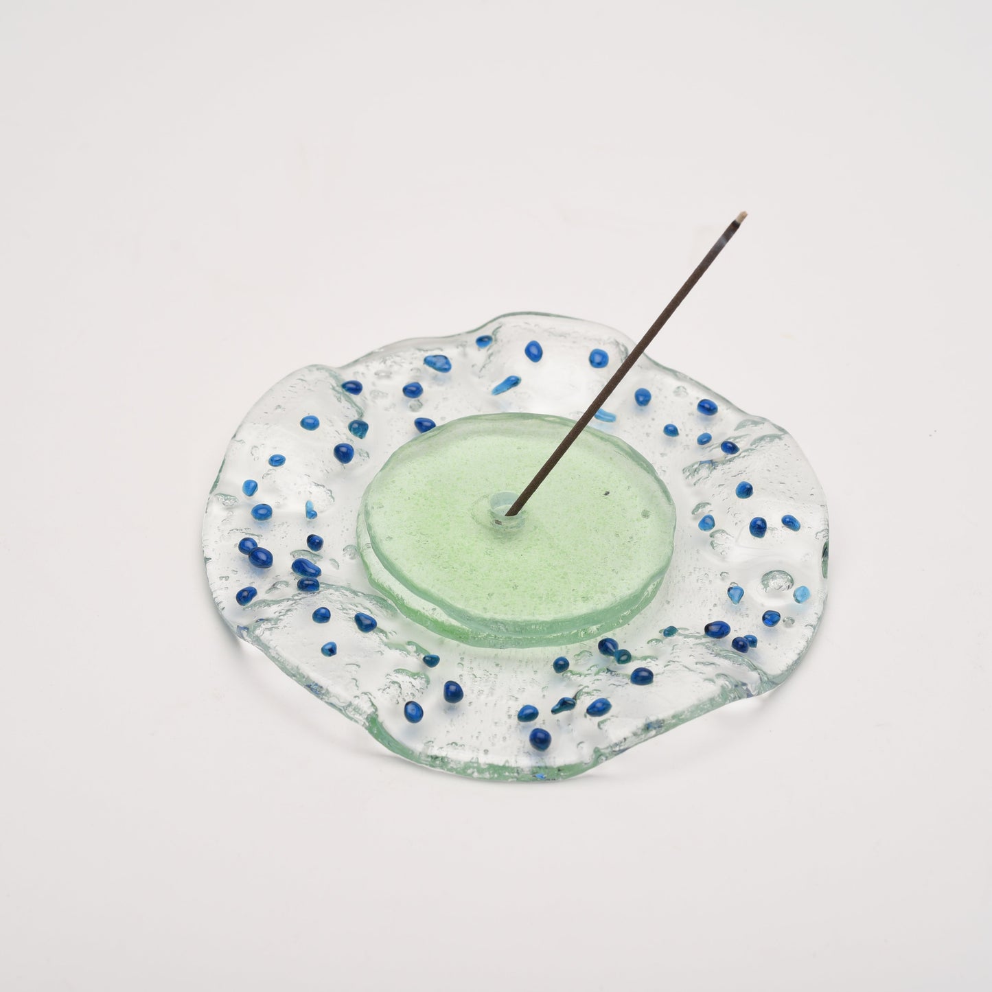 Incense Holder- dotted blue