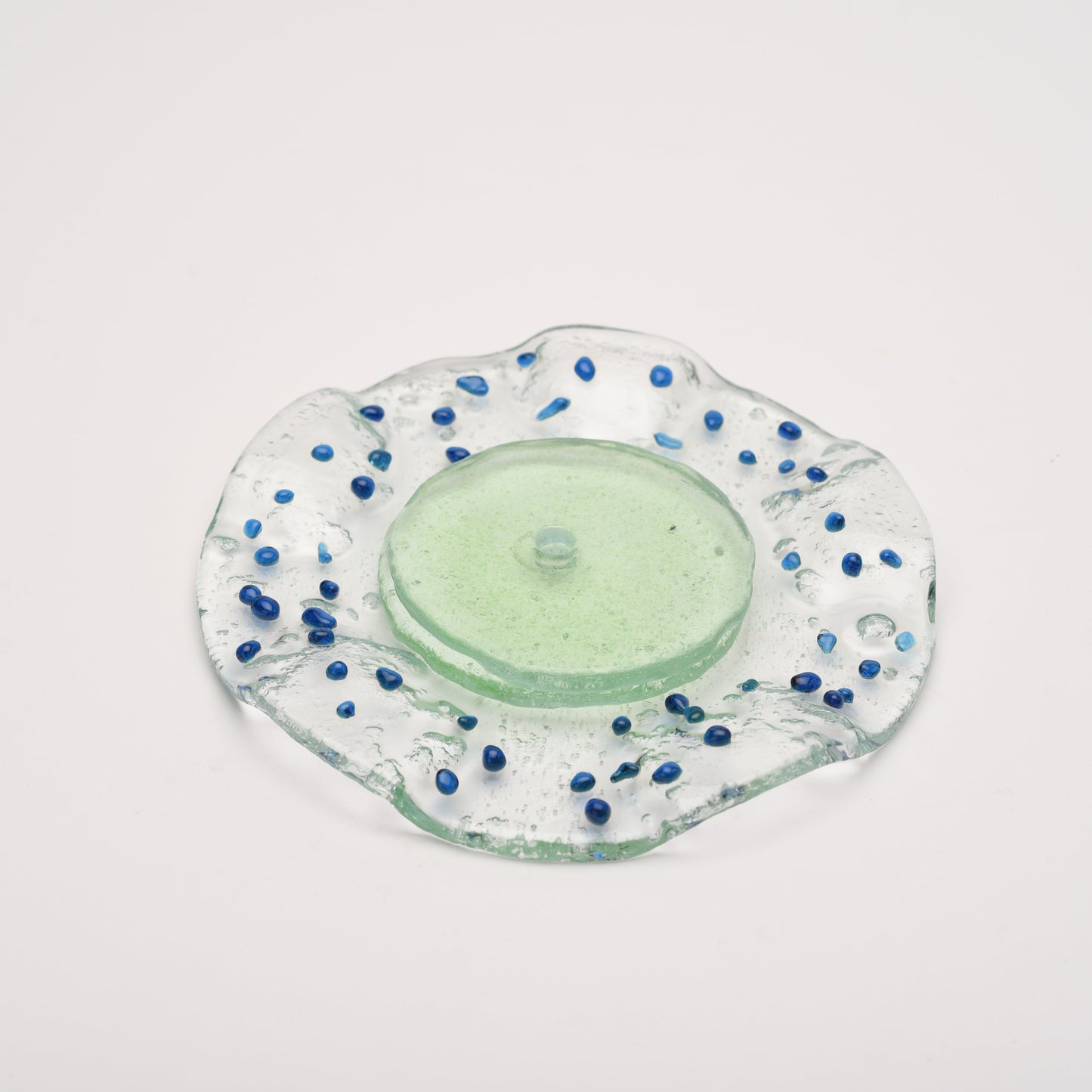 Incense Holder- dotted blue