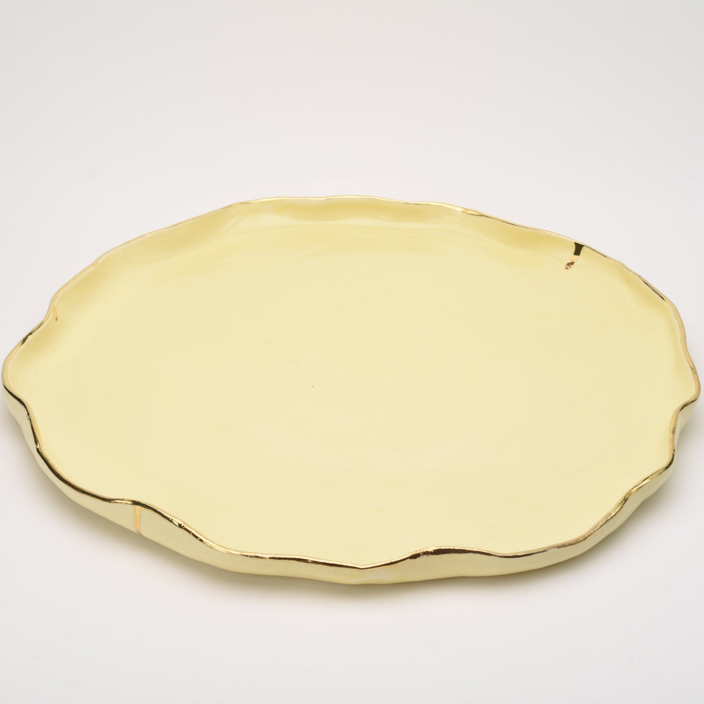 ceramic 50cm round flat serving dish