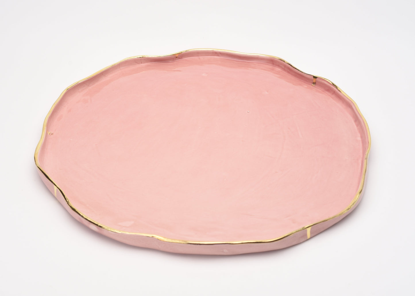 ceramic 50cm round flat serving dish