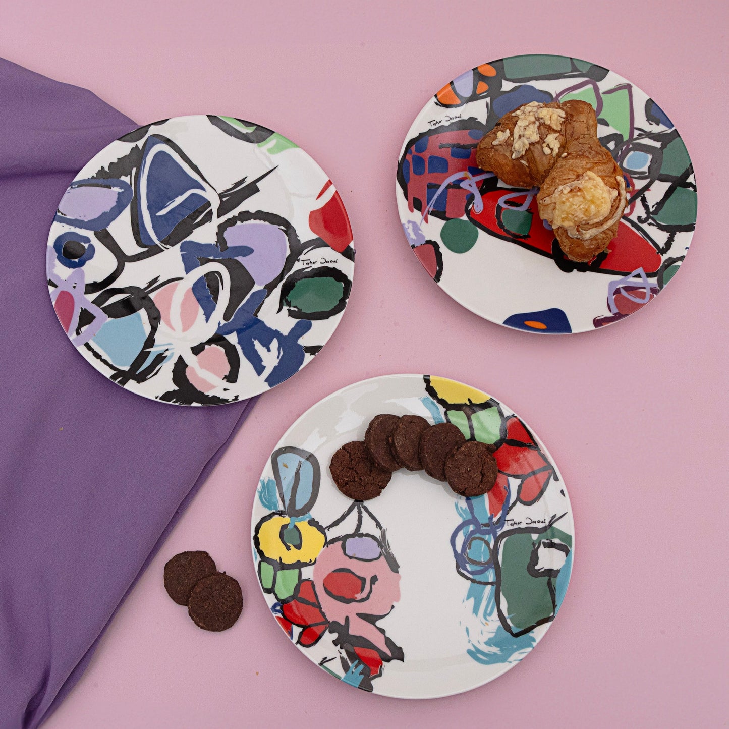 Taher Jaoui- Dessert Plates (set of 6)