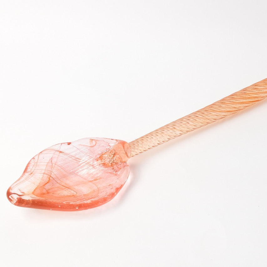 Glass serving spoon