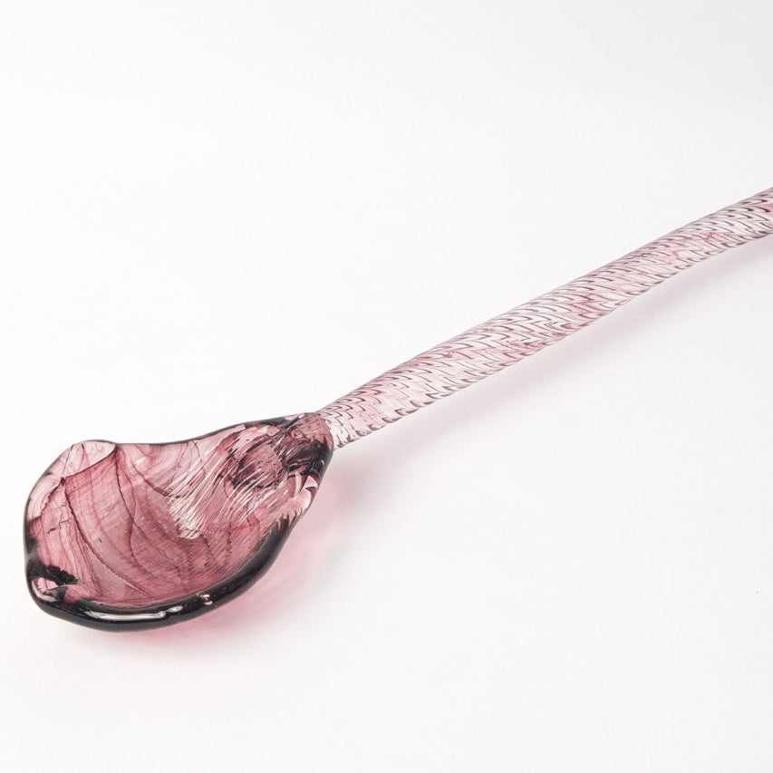 Glass serving spoon