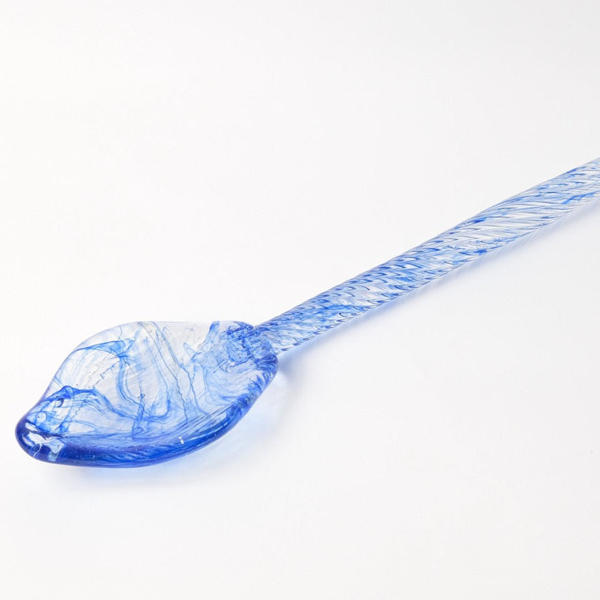 Glass serving spoon