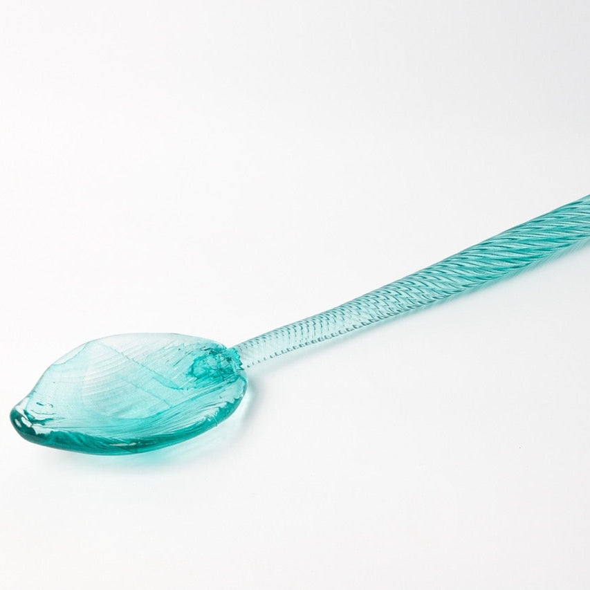 Glass serving spoon