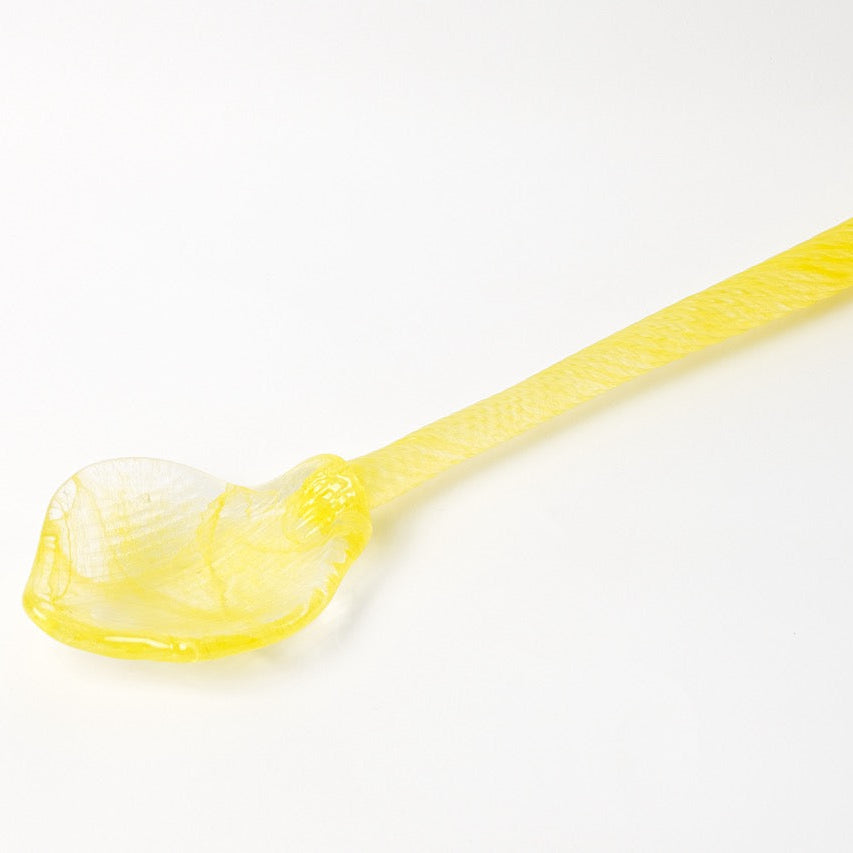 Glass serving spoon