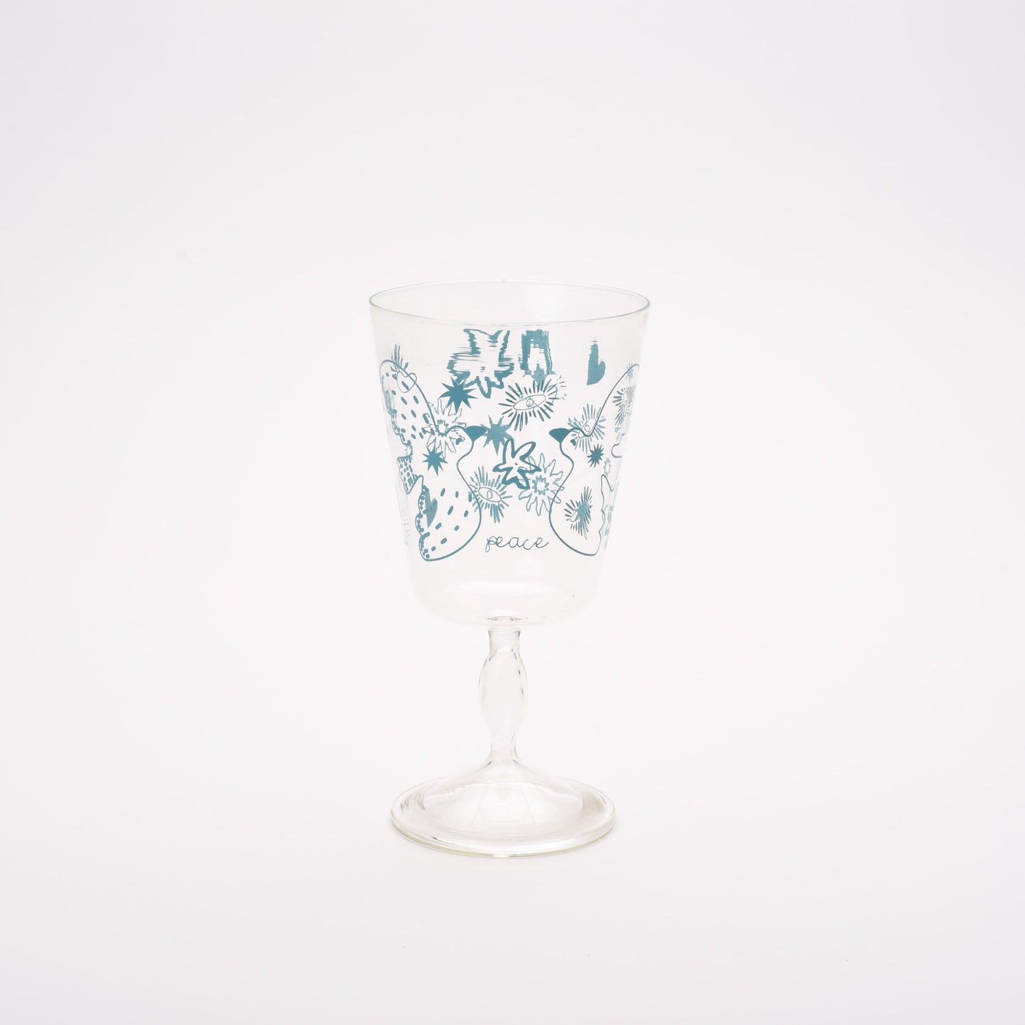 Stem Glass Printed -set of 4