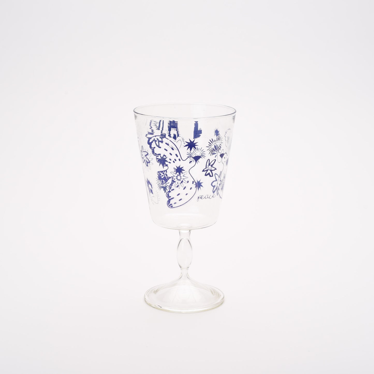 Stem Glass Printed -set of 4