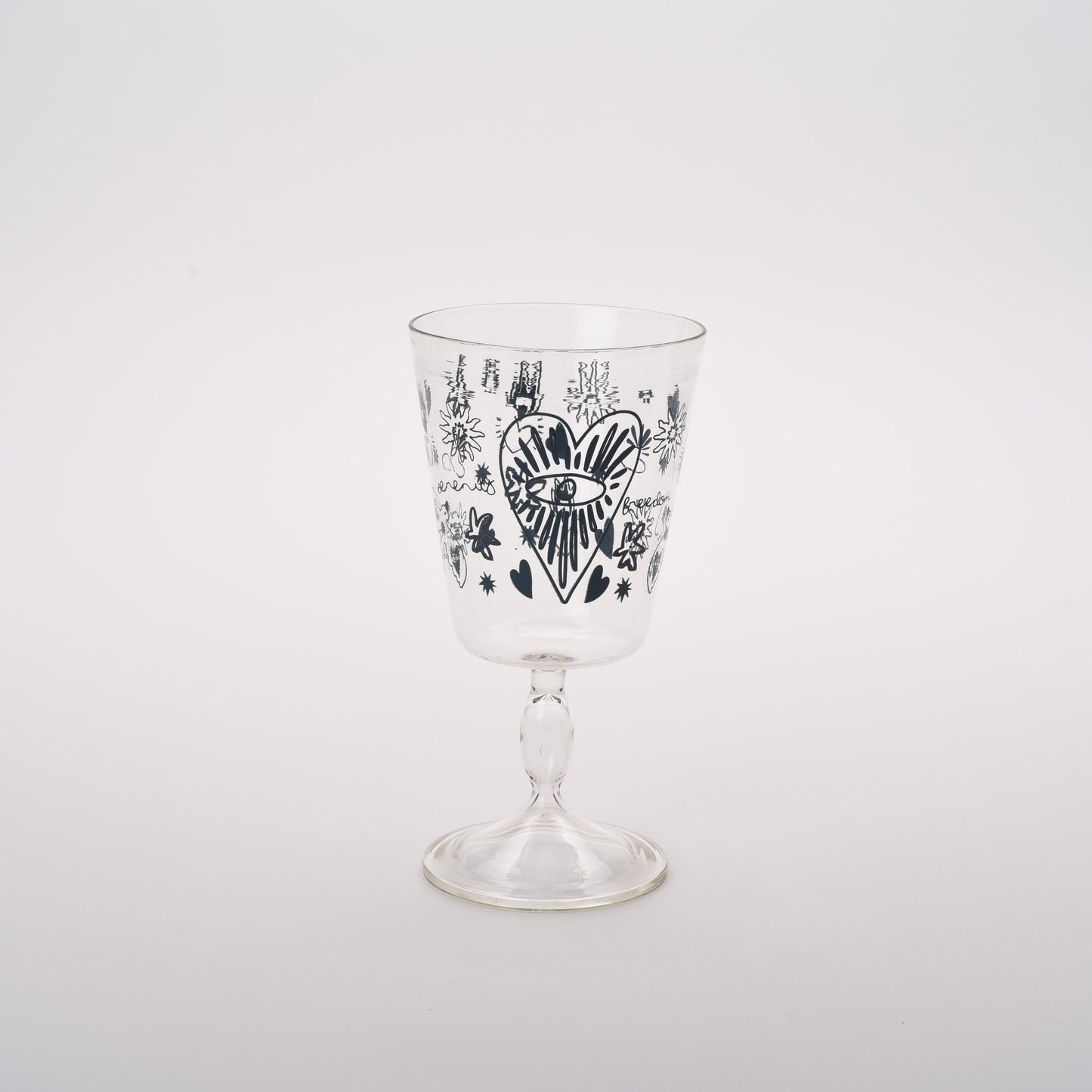 Stem Glass Printed -set of 4
