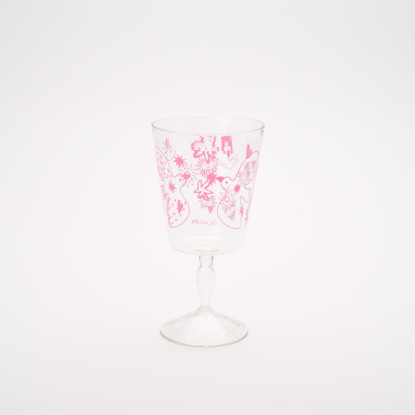 Stem Glass Printed -set of 4
