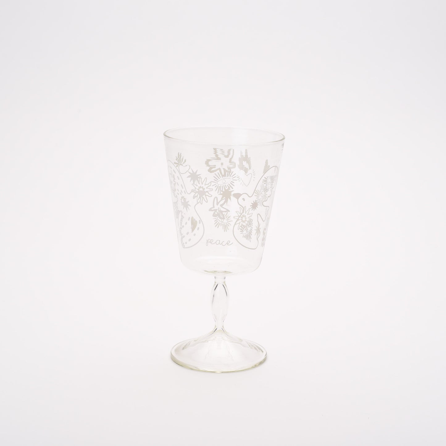 Stem Glass Printed -set of 4