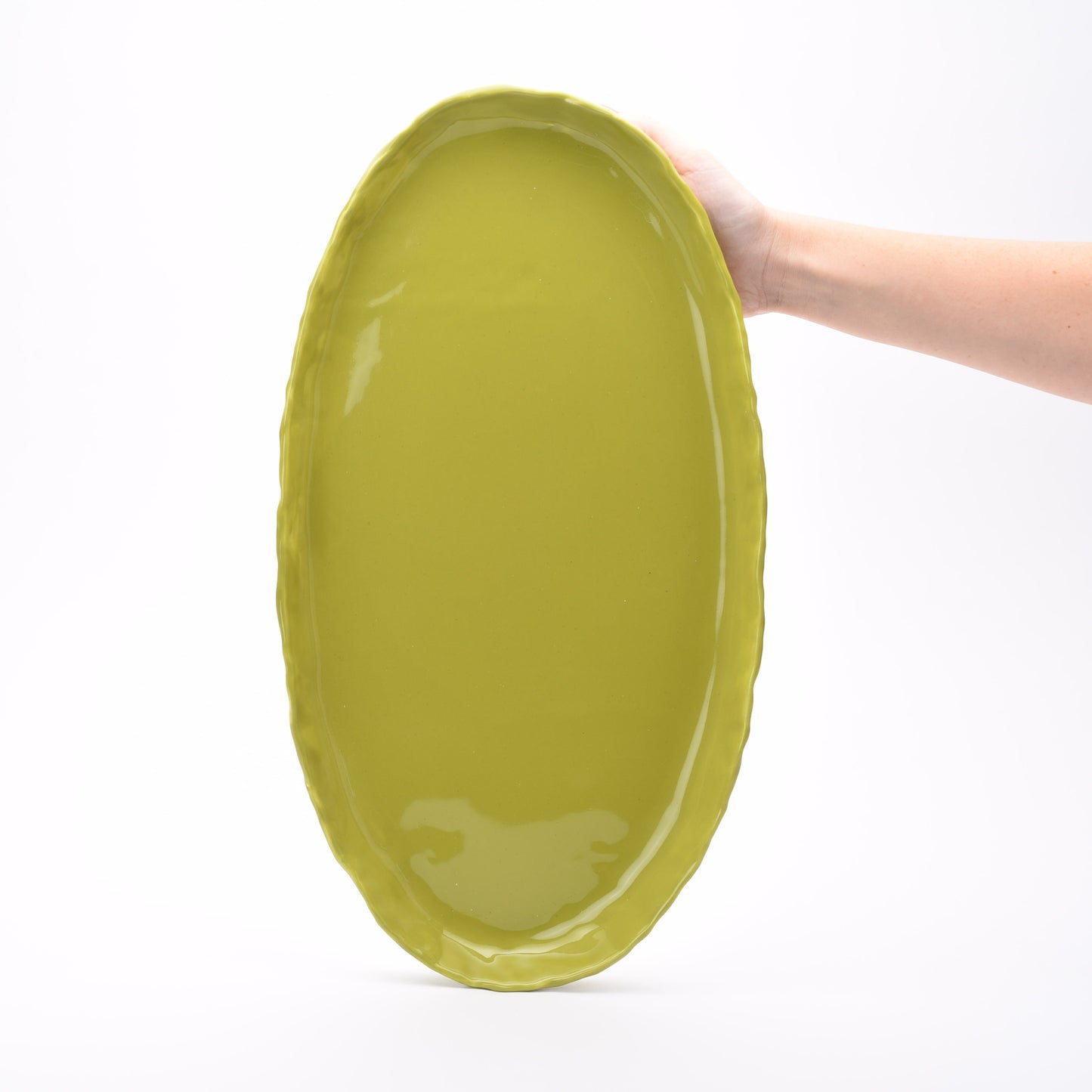 ceramic large oval flat platter