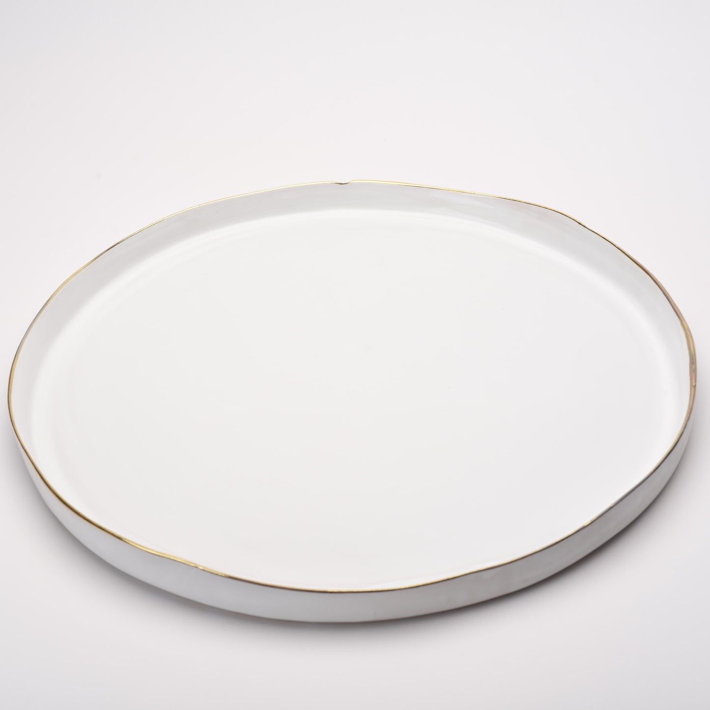 ceramic large flat round platter