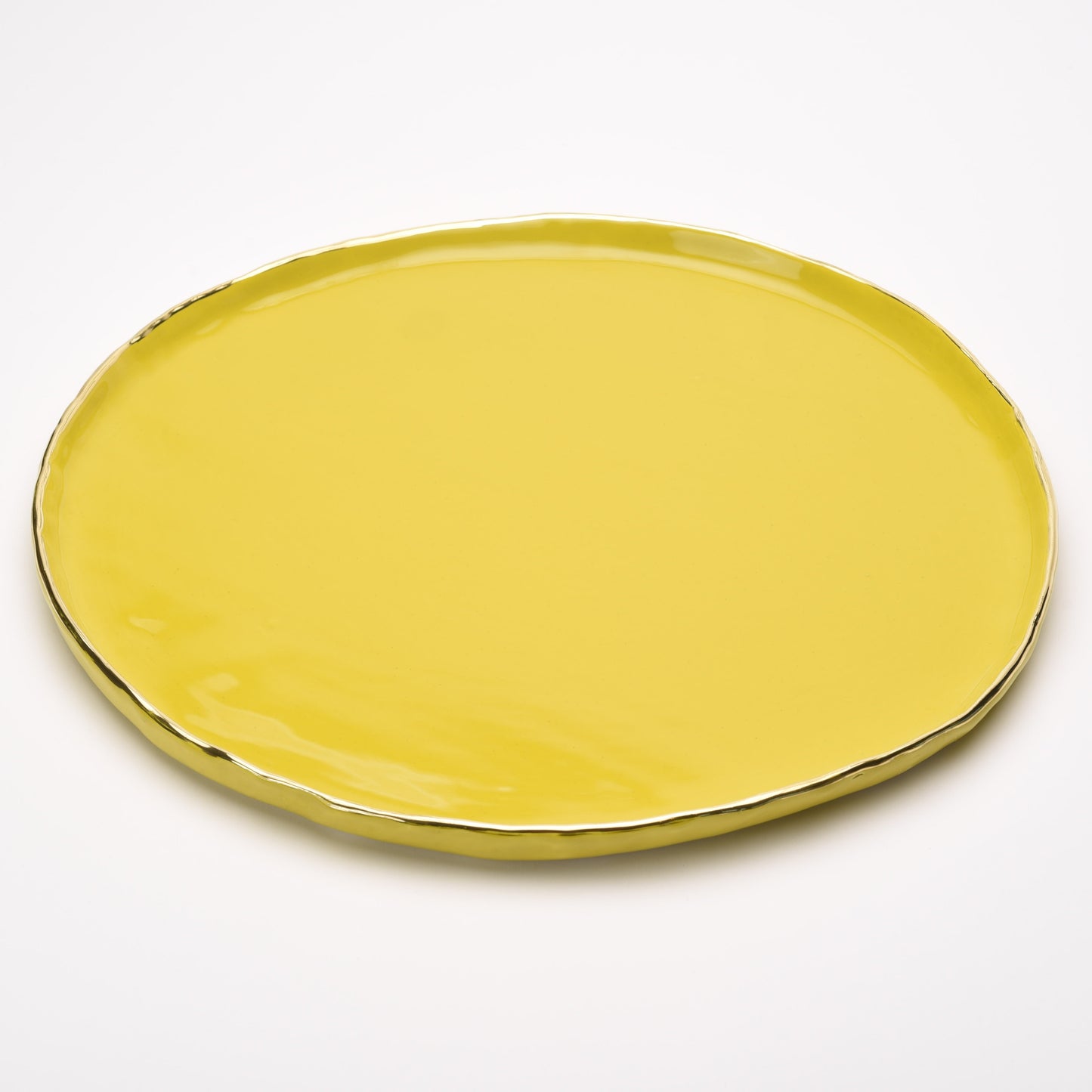 ceramic large flat round platter