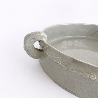 Textured Round Bowl with handles