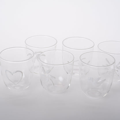 Glass Coffee/Tea cups (set of 6)