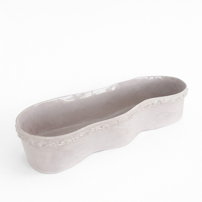 Textured Oval Thin Bowl