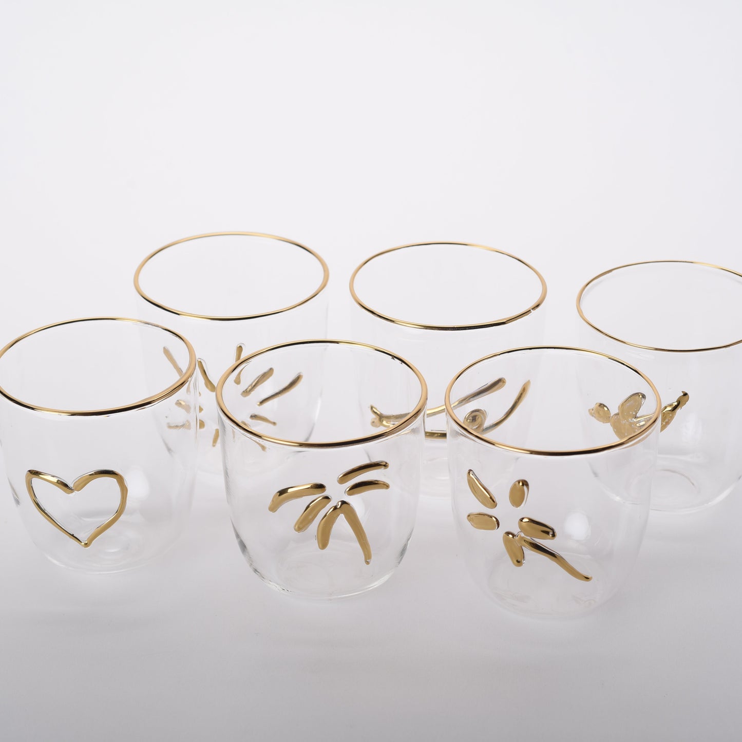 Glass Coffee/Tea cups (set of 6)