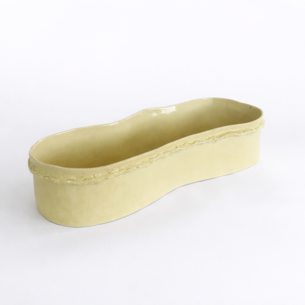 Textured Oval Thin Bowl