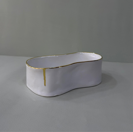 Ceramic oval bowl - small