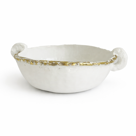 Textured Round Saladier with Hands