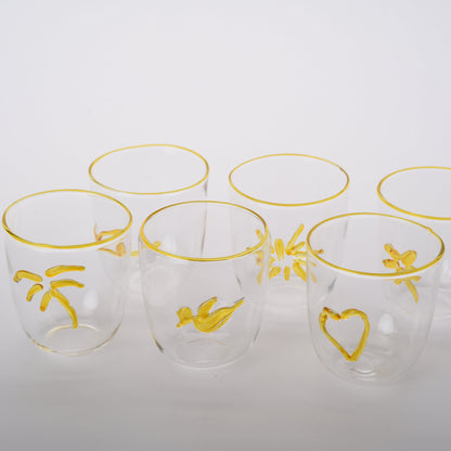 Glass Coffee/Tea cups (set of 6)
