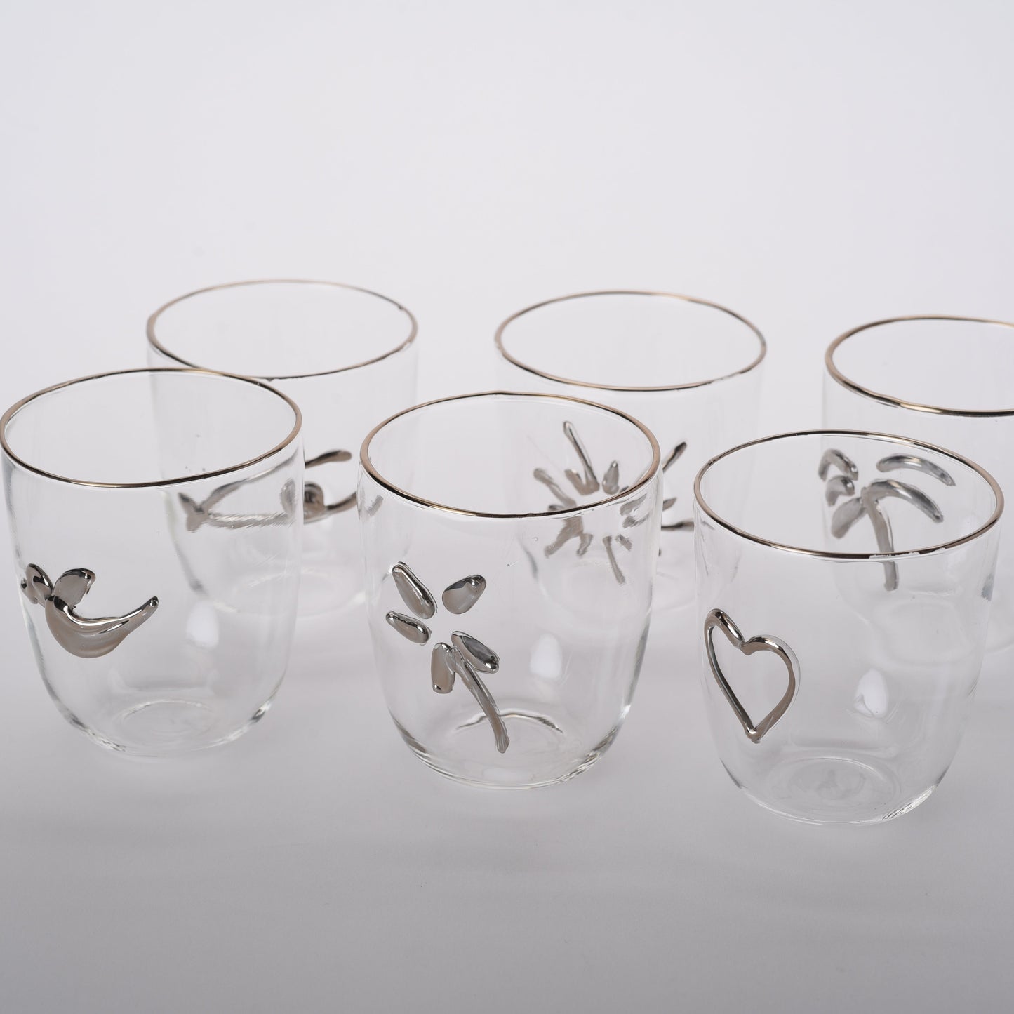 Glass Coffee/Tea cups (set of 6)