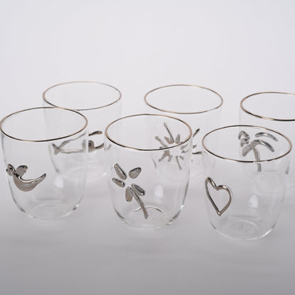 Glass Coffee/Tea cups (set of 6)