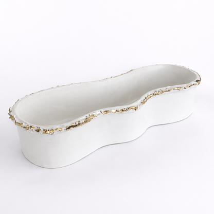 Textured Oval Thin Bowl