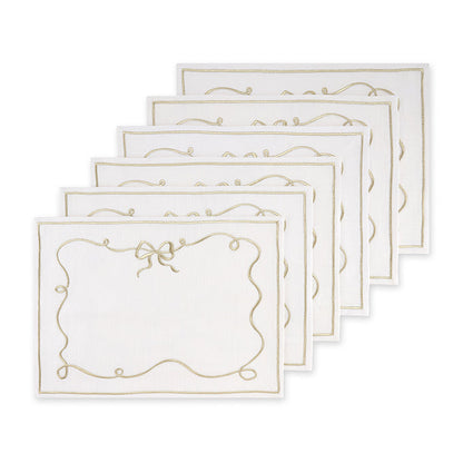 Gold Bow Charm Placemat