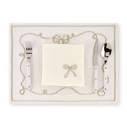 Gold Bow Charm Placemat