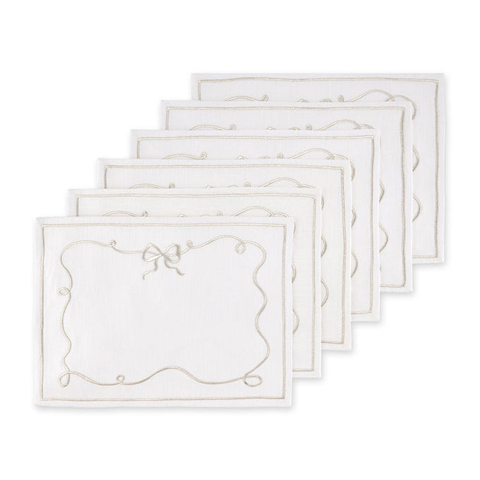 Silver Bow Charm Placemat