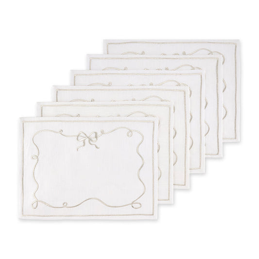 Silver Bow Charm Placemat