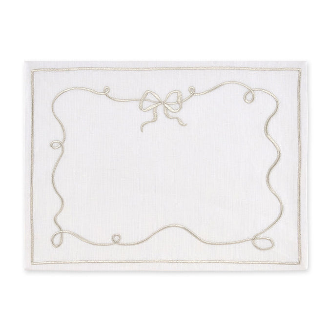 Silver Bow Charm Placemat