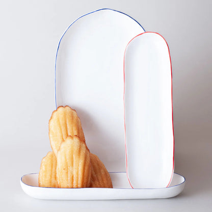 Feldspar- Oblong Small Serving Flat Bowl