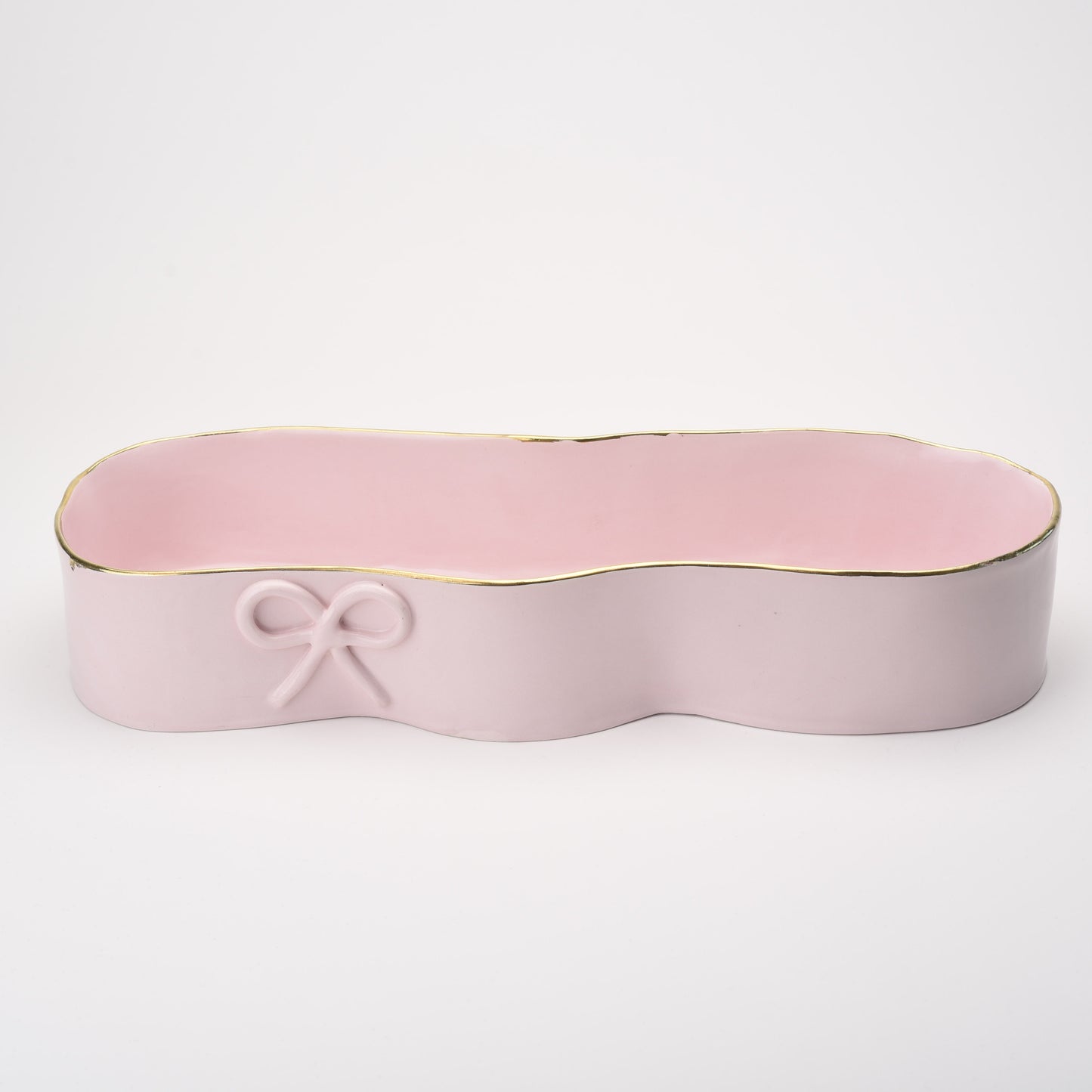 Ceramic Oval Thin Bowl  with Bow