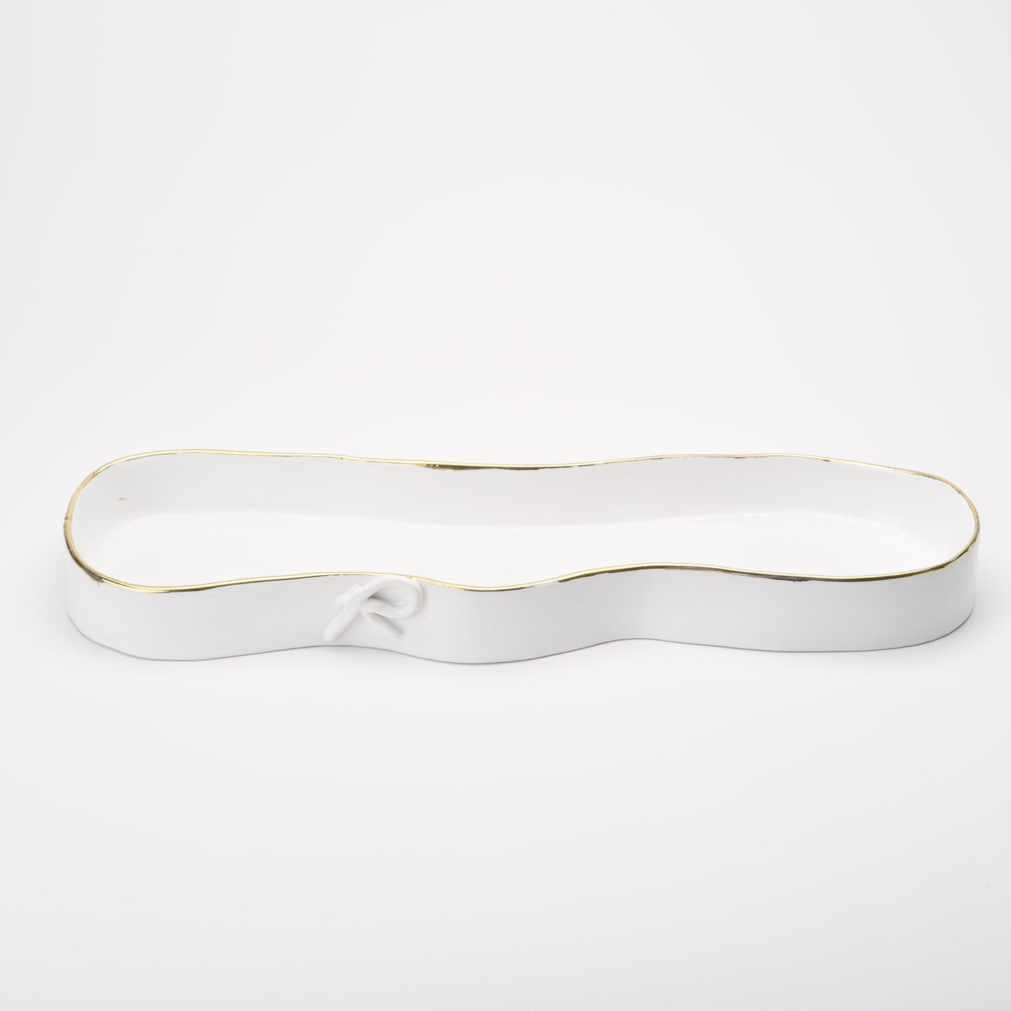 Ceramic Oval  Flat Platter with Bow