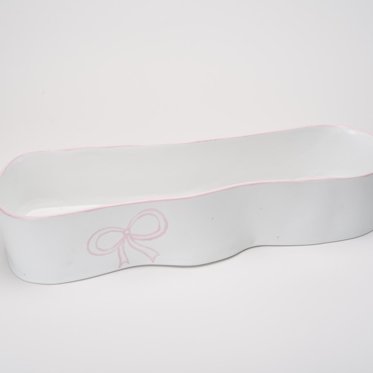 Ceramic Oval Thin Bowl  with Bow