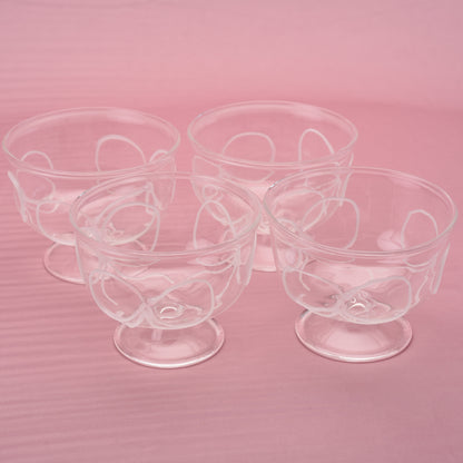 Ice Cream Bowl with Bow (set of 4)