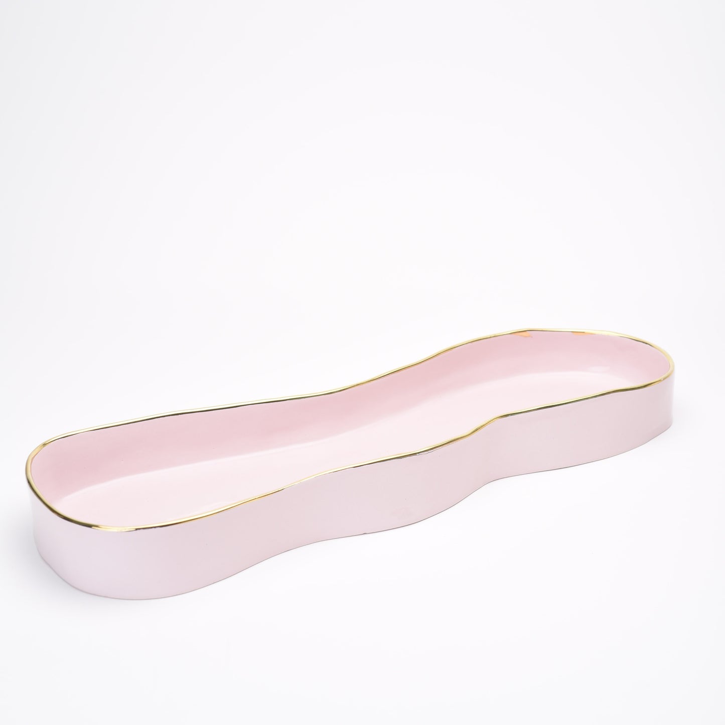 Ceramic oval thin flat platter