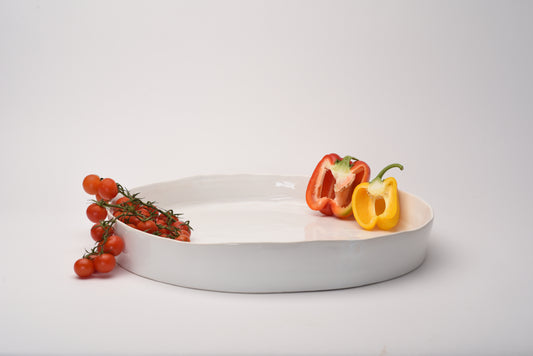 ceramic 50cm round shallow dish