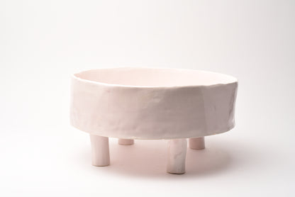 Ceramic elevated round bowl