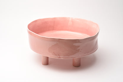 Ceramic elevated round bowl