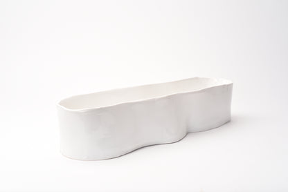 Ceramic oval thin bowl